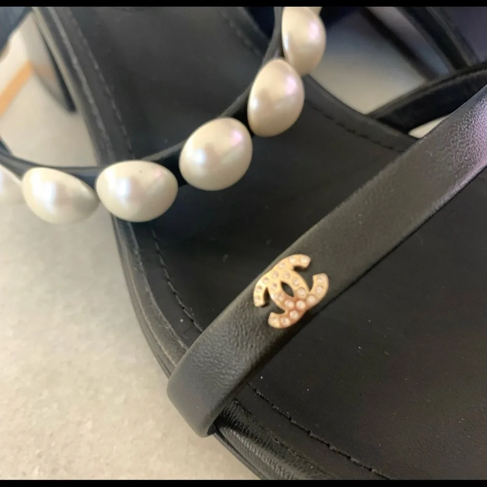 COPY - Chanel Top Of The Pearl Sandals - Picture 2 of 4